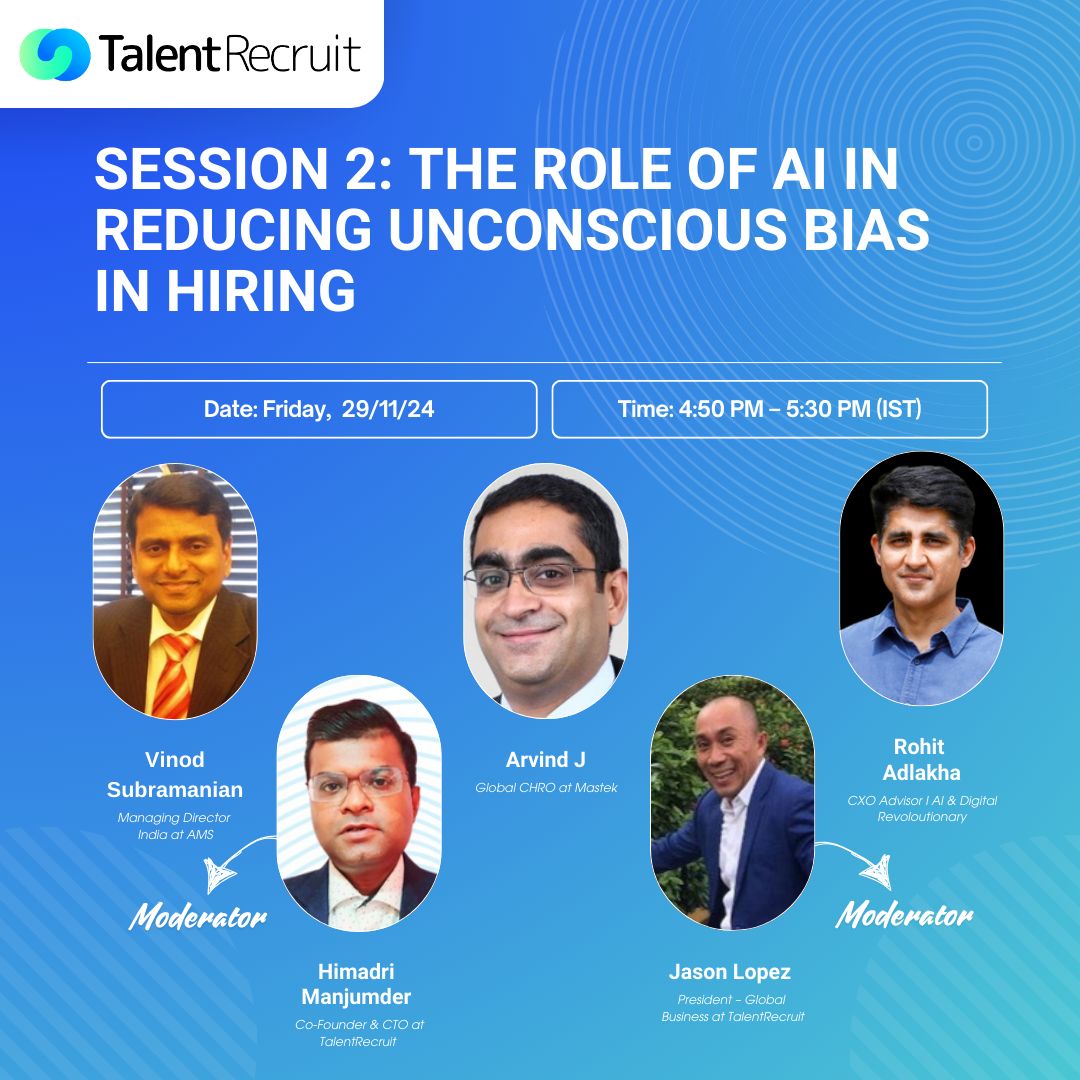 From our AMS team in APAC, a webinar looking at AI and making hiring more fair by reducing unconscious bias.  Register below. #AI #DEI #WeAreAMS