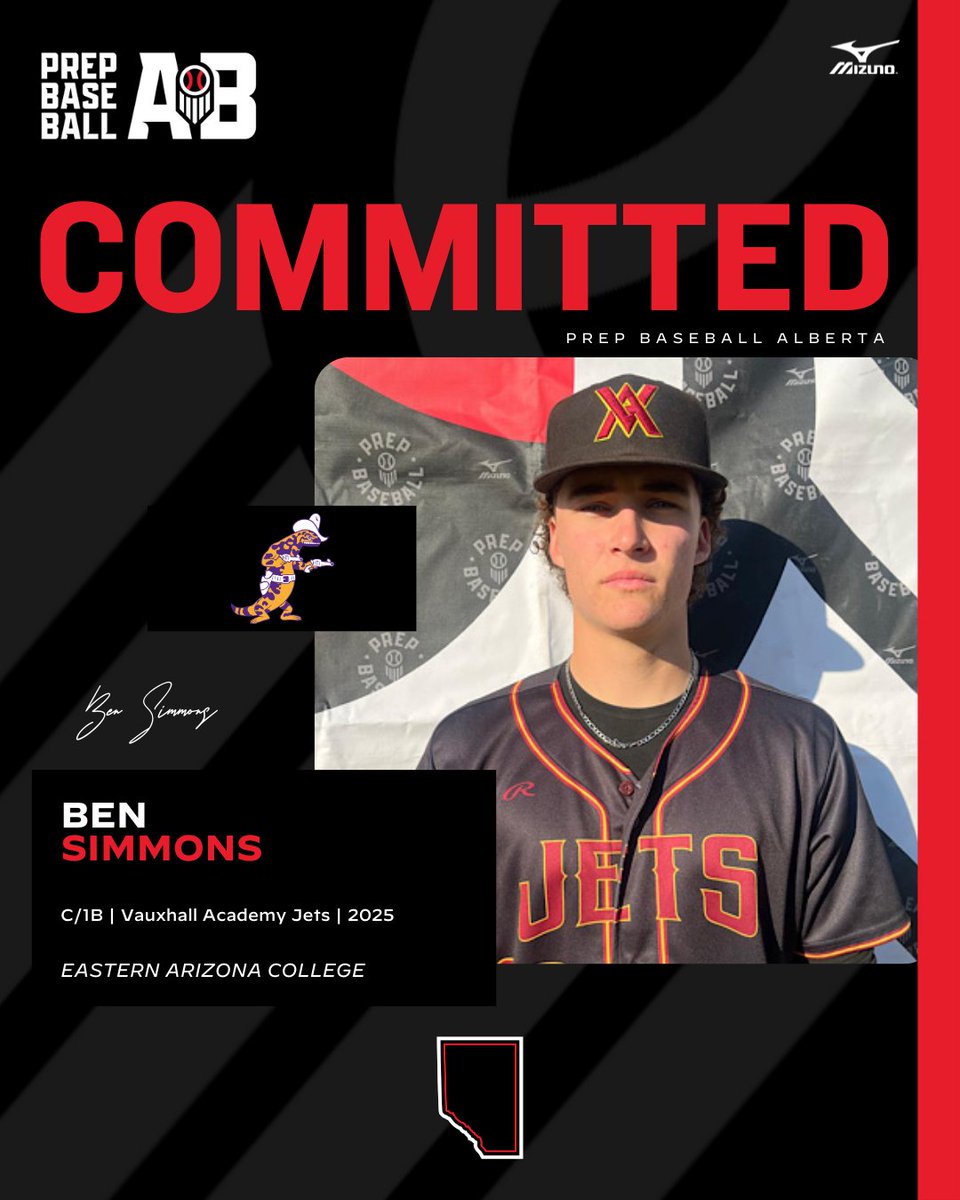 🚨𝐂𝐎𝐌𝐌𝐈𝐓𝐌𝐄𝐍𝐓 𝐀𝐋𝐄𝐑𝐓🚨

'25 C/1B Ben Simmons (<a href="/VABjets/">Vauxhall Academy</a> ) announces his commitment to Eastern Arizona College.

<a href="/bensimmons2025/">Ben Simmons</a> |<a href="/eastern_arizona/">Eastern Arizona Baseball</a>