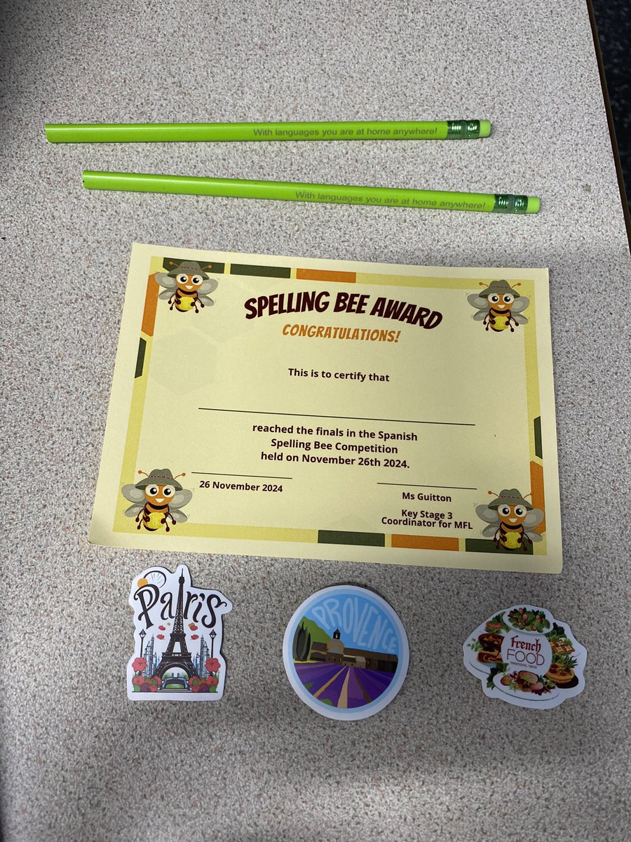 Pleased with a really successful year 7 French and Spanish spelling bee competition! 
Finals held in the hall yesterday, with a great turnout and fantastic candidates who clearly practised a lot and impressed us 👏🏻👏🏻👏🏻 #mfltwitterati