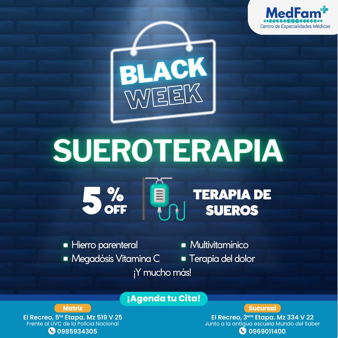MedFam_ec's tweet photo. 💧✨ #BLACKWEEK en #MedFam: Potencia tu salud con Sueroterapia ✨💧
🩺 Aprovecha el 5% de descuento en sueroterapia, fortalece tu sistema inmunológico y revitaliza tu cuerpo con nuestros sueros especializados:
#BlackWeek #Sueroterapia #CentroMedico #Salud #Duran #ElRecreo https://t.co/ZZ1QLTf0w8
