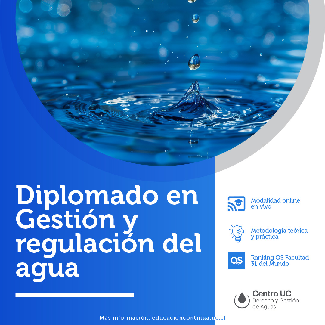 _CDGA's tweet photo. #EducaciónContinuaUC Ya están abiertas las postulaciones para el Diplomado en Gestión y Regulación del Agua 2025, que proporciona conocimientos actualizados e interdisciplinarios sobre regulación y gestión de los recursos hídricos.

Postula aquí: ➡️ https://t.co/38LqrCqikc https://t.co/qZB1JxmSaj