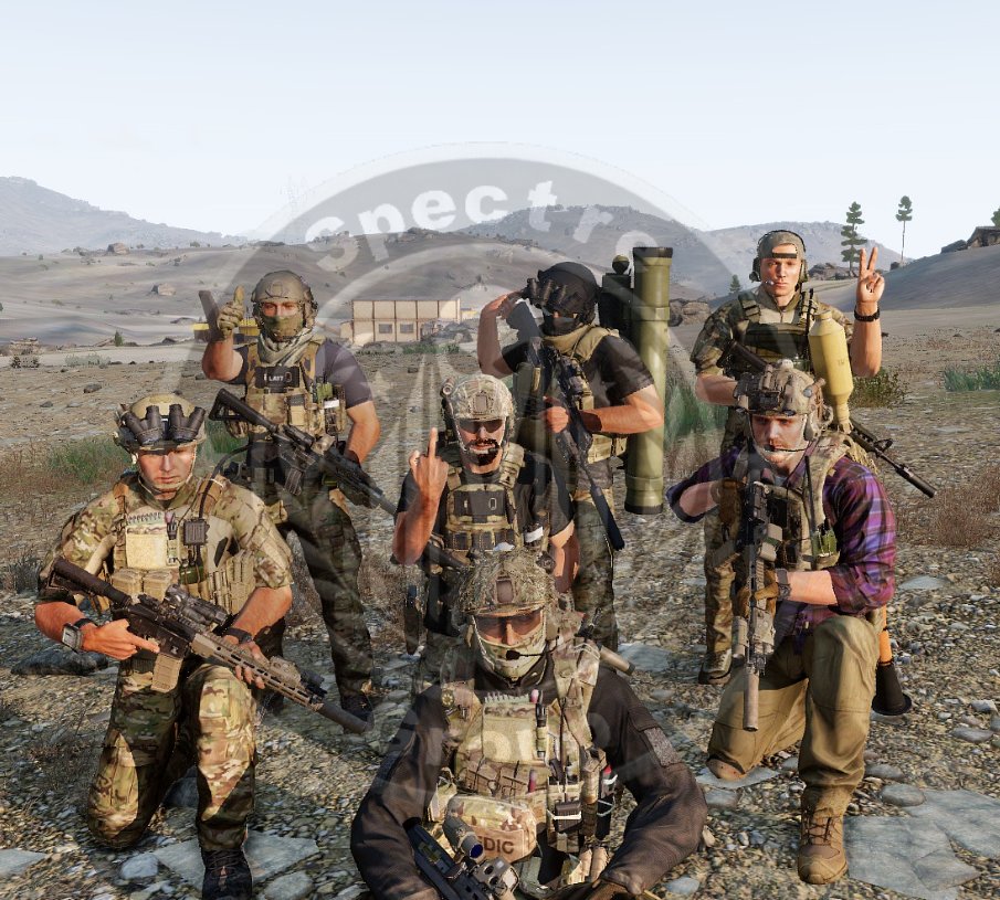 SpectreGrpArmA's tweet photo. Spectre Group says "hi" #arma #arma3 #arma3pics #arma3recruitment #MilSim https://t.co/s3PFy6MjI6