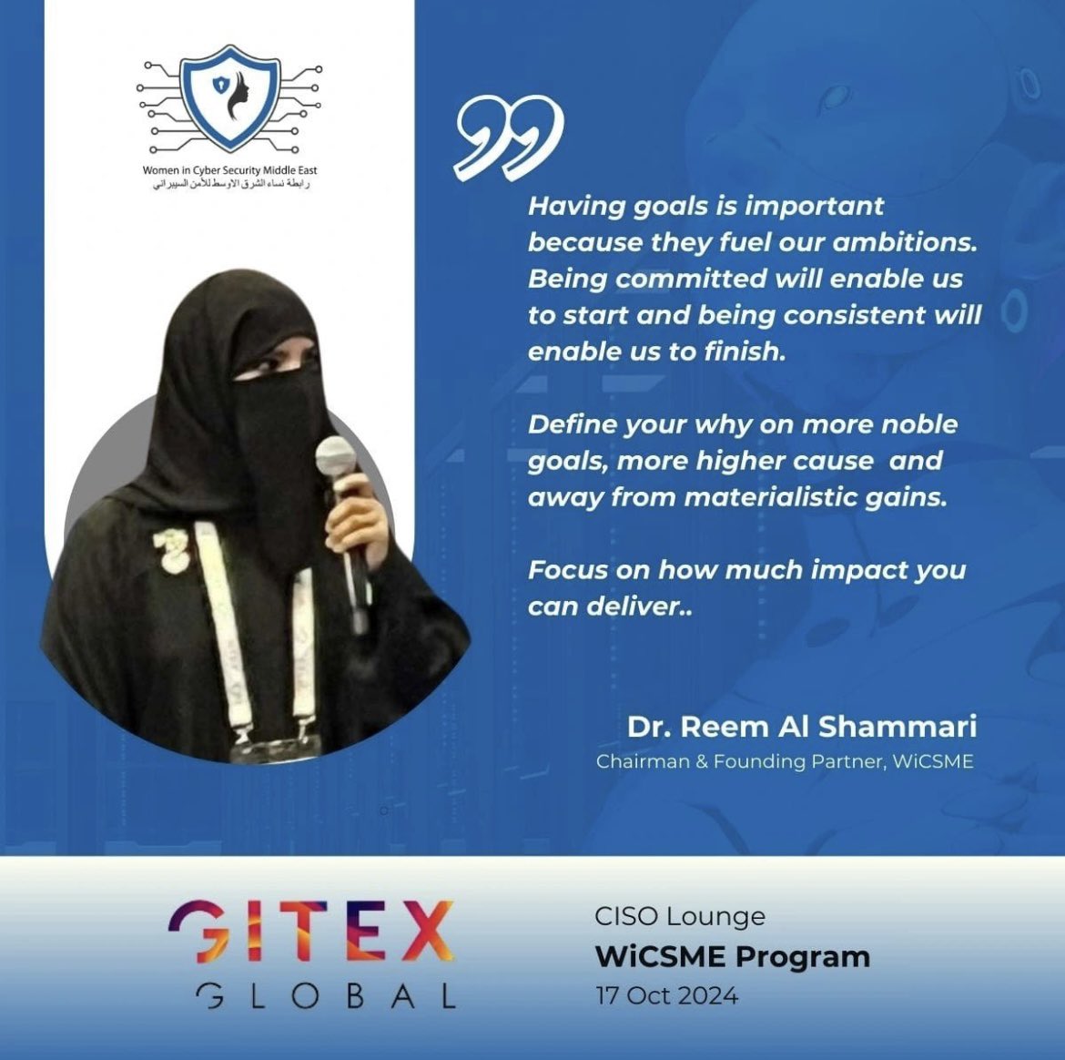 WiCSME's tweet image. Our biggest #Event to date with @GITEX_GLOBAL, the world’s largest tech &amp;amp; startup show, having #WiCSME as a Community Supporting Partner, has been an inspiring journey amplifying voices and celebrating resilience across the Cybersecurity Community.
