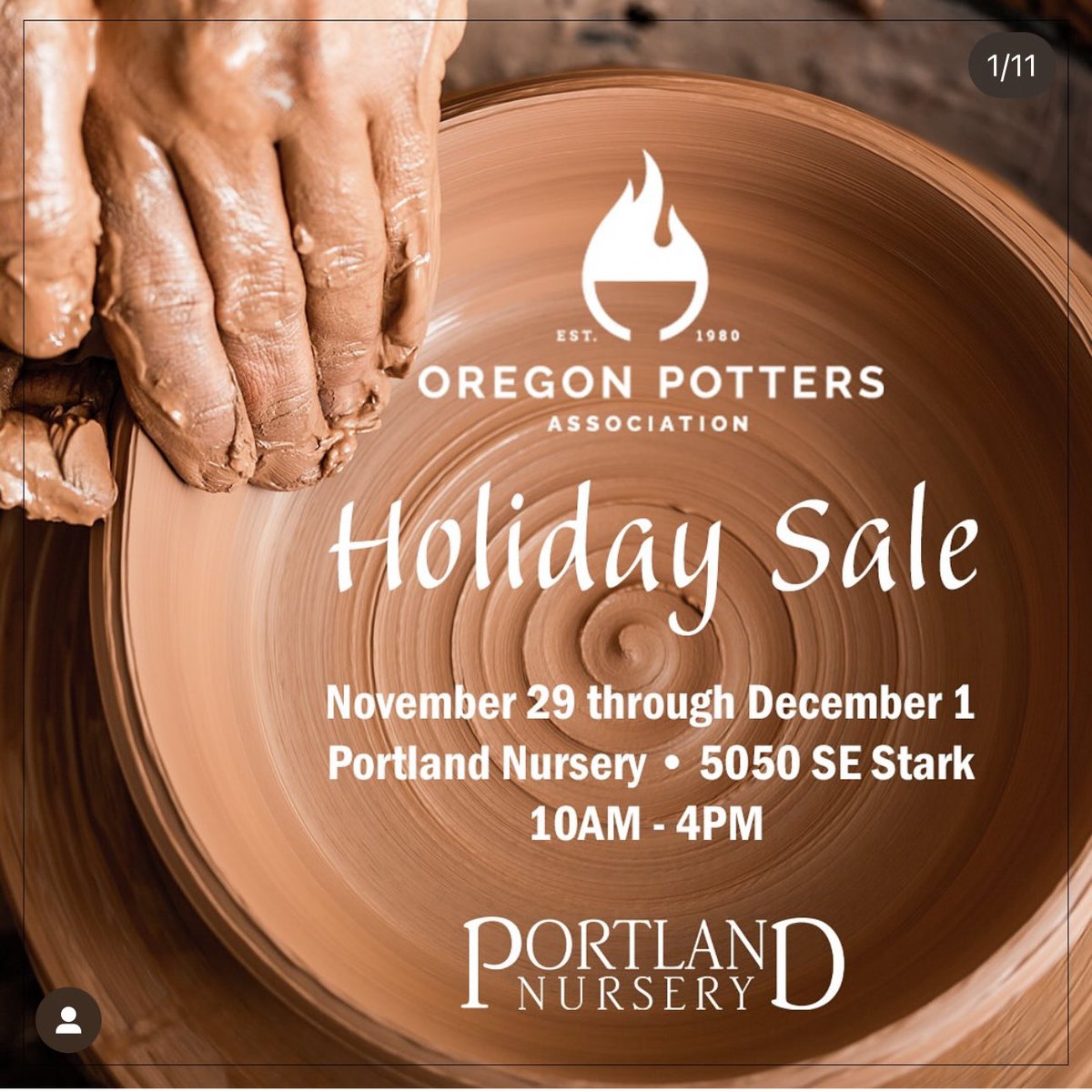 Good morning, gardeners! We’ll be closed on Thanksgiving, but we’ll be right back at it on Friday with our friends from the Oregon Potters Association. Stop by our Stark Street shop on Friday, Saturday, and Sunday support over 40 local artists this holiday season.