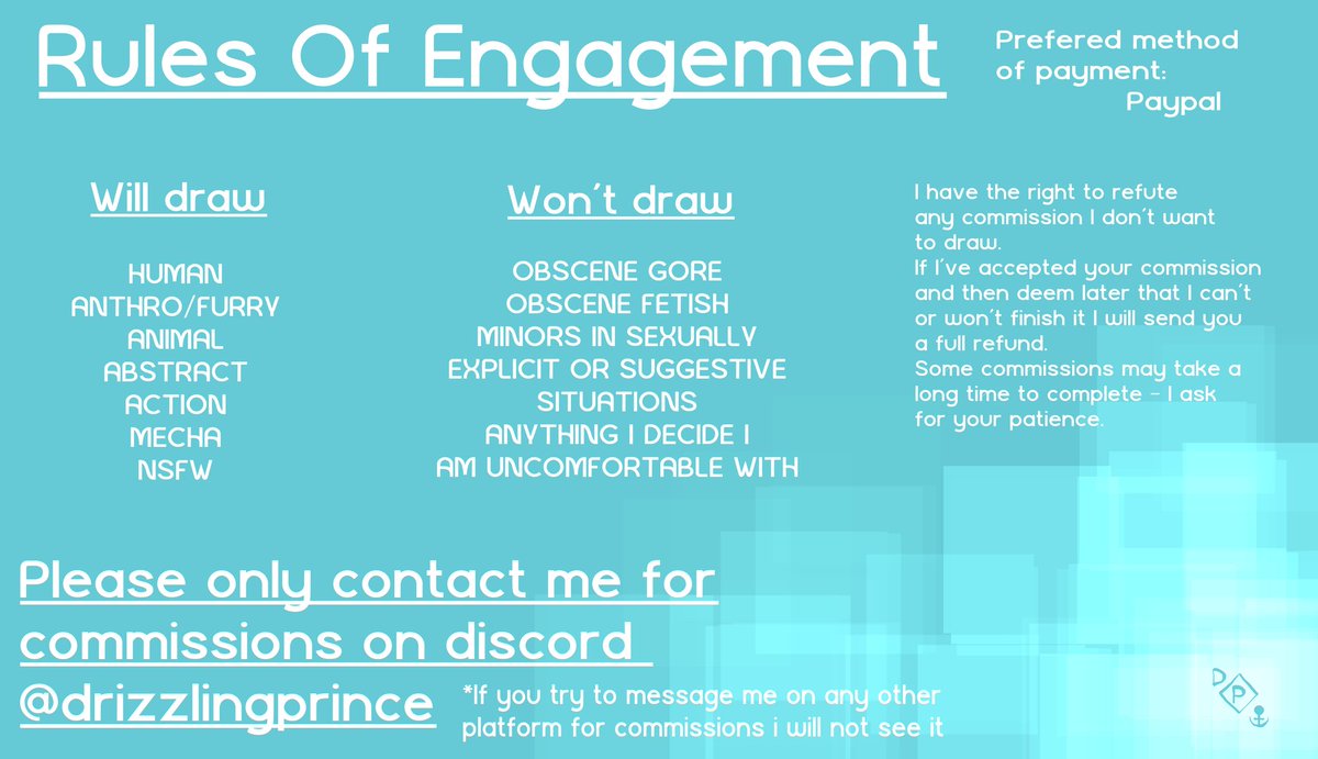 drizzlingprince's tweet image. My Commissions for 2025 are now open!
No slots no first come first serve,
Please message me on discord at @/drizzlingprince for commissions!