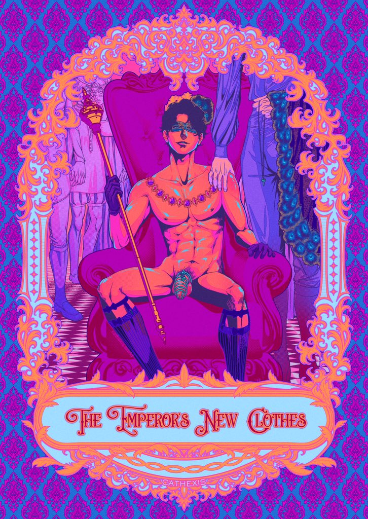 Kinktober Day 8 - 
An Emperor known for flirtatious plans,
With a penchant for fashion and one night stands,
Was dressed for a ball,
In nothing at all,
By a tailor with greedy eyes, mouth, and hands.