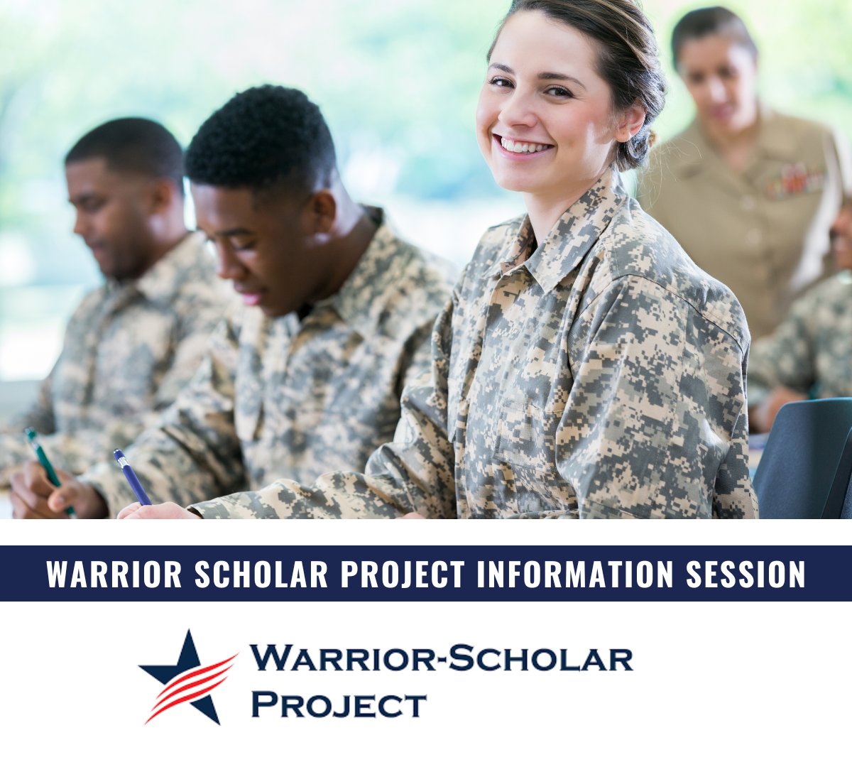 Join NextOp &amp; Warrior Scholar Project for a virtual info session on 12/12 where you'll discover how their academic boot camps in Humanities, STEM, Business, &amp; Entrepreneurship can prepare you for success in higher education. nextopvets.org/event/dec-12-w…