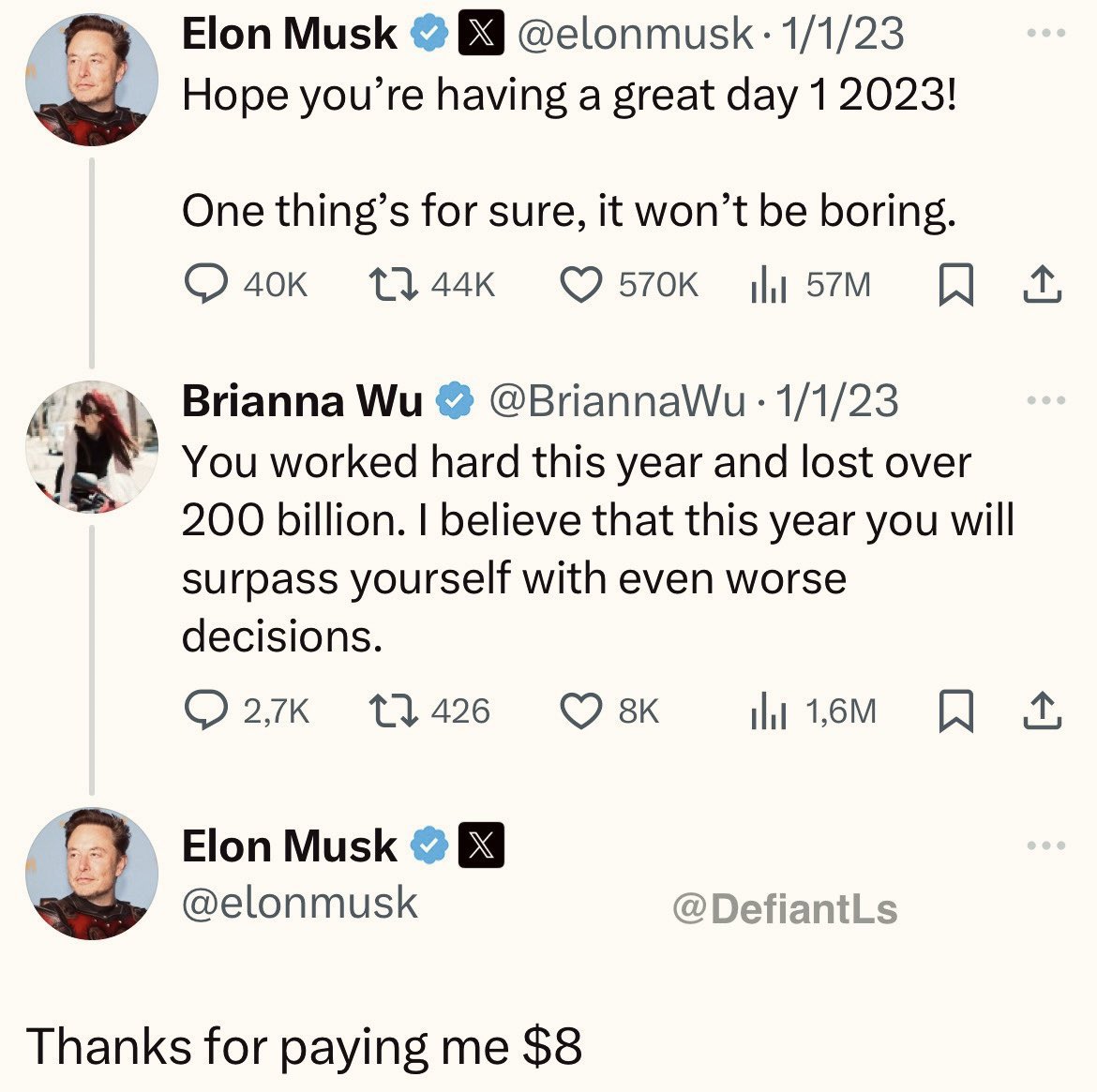 🔥 Top 9 BRUTAL comebacks and roasts. 

🧵 A Defiant L's thread.

1. Thanks for paying 💅
