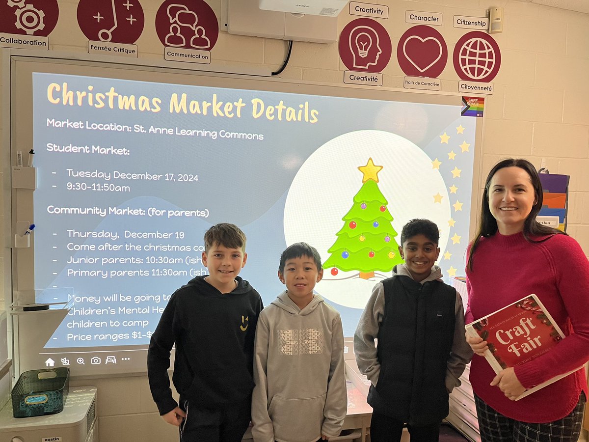 Mrs_Devine5's tweet photo. Thank you to Mrs.Flemming from @AllSaintsOCSB for joining our Grade 5 Mental Health Association today, teaching us how to make Christmas Market advertisements! 🎄@ocsbSEP https://t.co/NGOo3EZvmZ
