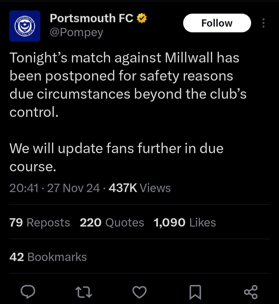 SFCMikeKavs's tweet photo. The championship does NOT like Pompey 😭😭 https://t.co/Z11y433SM1