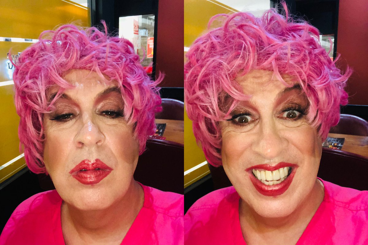 Pic 1: Ruby checking to see if she made the Final Cut of PINK IS IN: THE MOVIE.
Pic 2: Ruby when she spots herself on the screen.

Join us tonight at the Westdale theatre. Doors open at 7 PM.

#hamont #pinkisin #pinkisinshow 

<a href="/pinkisinshow/">Pink Is In</a> <a href="/TheWestdale/">The Westdale</a>