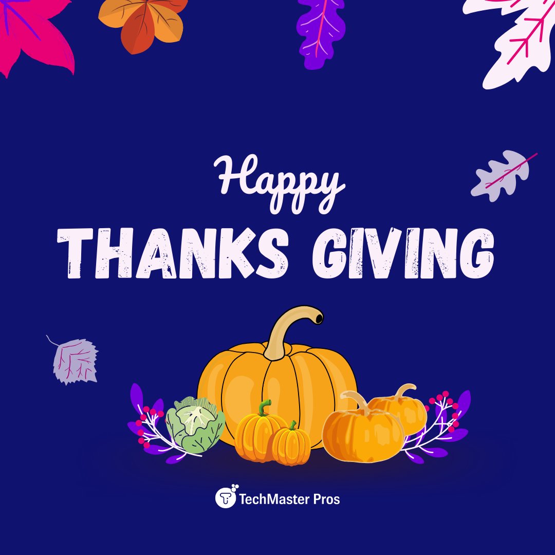 TechmasterPros's tweet image. Happy Thanksgiving to all our loved ones! 🦃💞 #ThanksgivingJoy #ThankfulEveryMoment