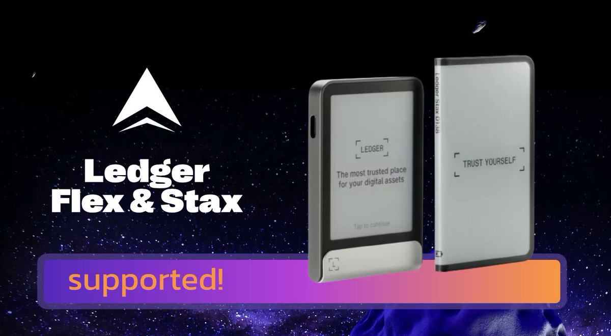 Ledger Flex and Stax support added to alpha release (v1.5.34). 🧙🪄 Coming  to mainline next. We have also added Web Provider for a more seamless UX  with supported dApp 🚀
