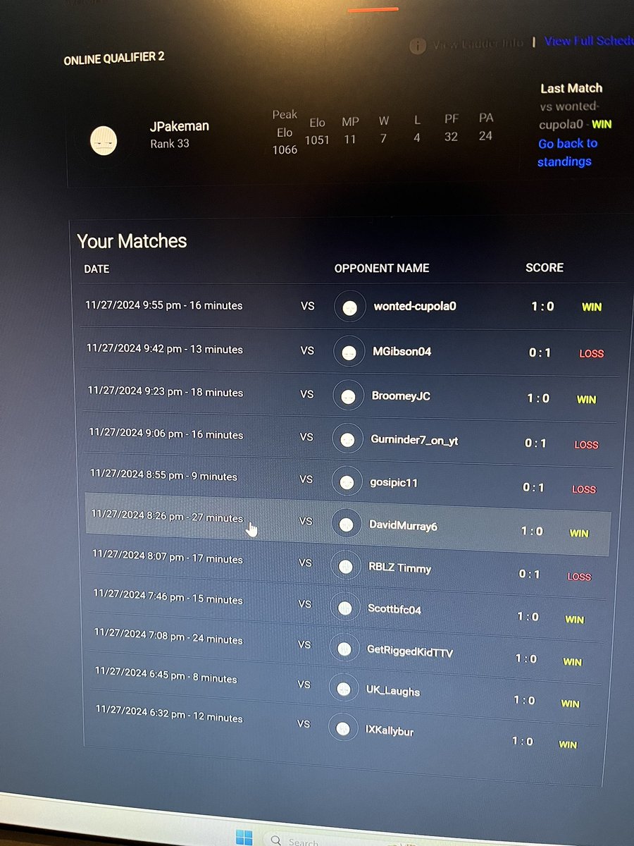 JPakemanFUT's tweet photo. ePrem qualifier day 3, started unbelievable then for some reason I lose my head way to easily, but its a decent start. Onto tomorrow👊 #eprem #epremierleague #fc25 https://t.co/WK4p4BVxkA