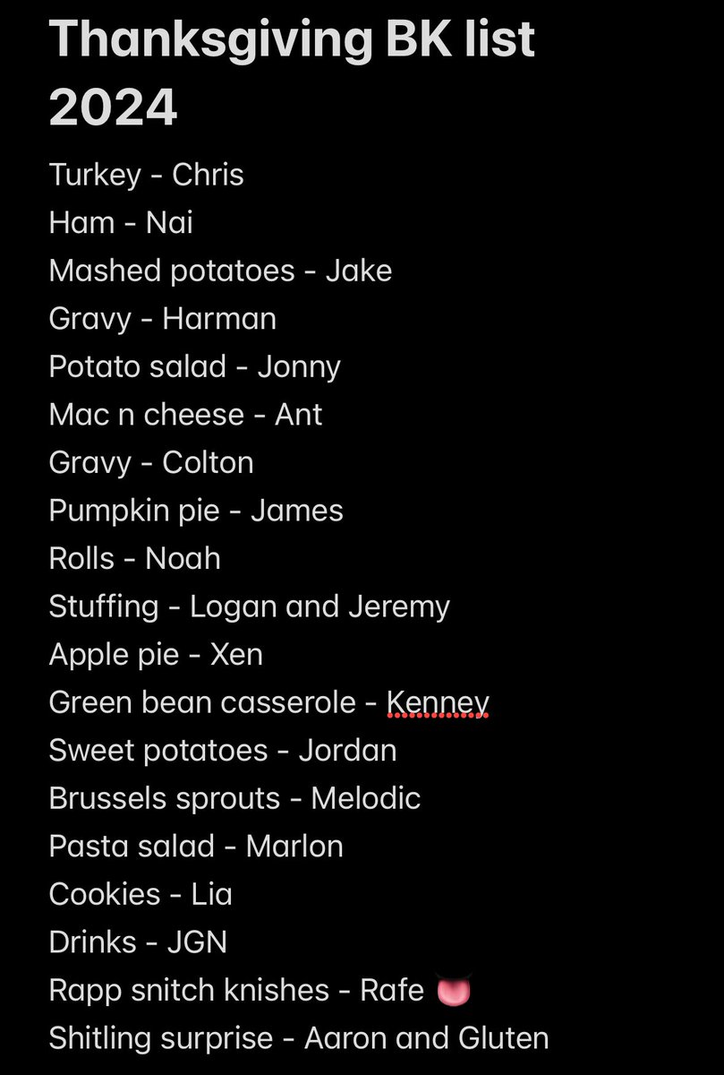 BREAKING 🚨: The Big Kingdom 2024 Thanksgiving list has reportedly LEAKED 😳 🦃 

What are yall putting on your plate first⁉️🤔