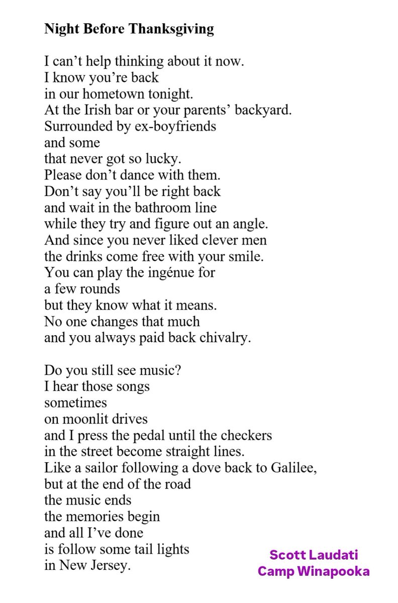 scott laudati on x: "the annual post of my thanksgiving eve poem