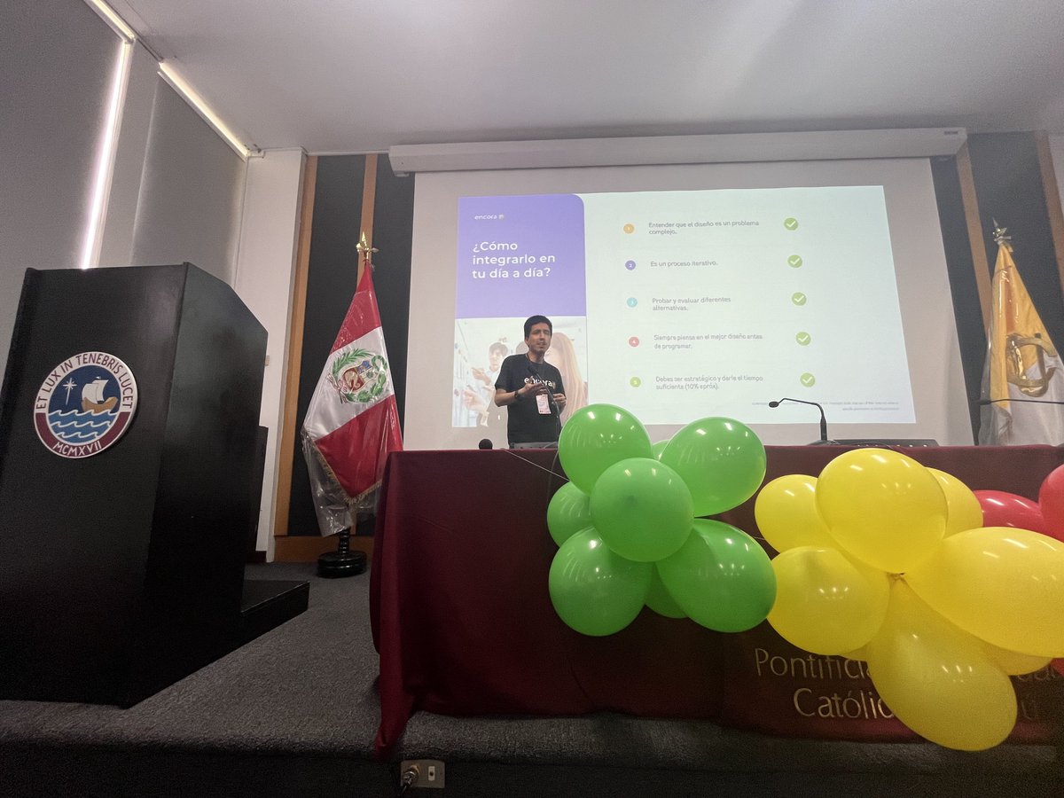 gdglima's tweet image. #DevFestLima2024
🙏 Agradecimiento especial a Sebastian Levano por su charla: “Buenas prácticas de desarrollo de JavaScript”. 💡✨
🎯 Completa el feedback y ayúdanos a mejorar: bit.ly/devfestlima24-…
#DevFestLima24 #GDGLima #DevFestLima #DevFest #gdg