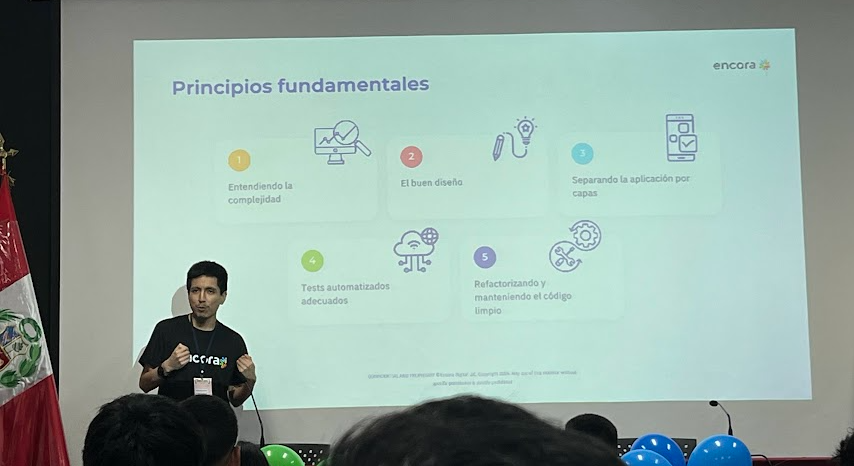 gdglima's tweet image. #DevFestLima2024
🙏 Agradecimiento especial a Sebastian Levano por su charla: “Buenas prácticas de desarrollo de JavaScript”. 💡✨
🎯 Completa el feedback y ayúdanos a mejorar: bit.ly/devfestlima24-…
#DevFestLima24 #GDGLima #DevFestLima #DevFest #gdg