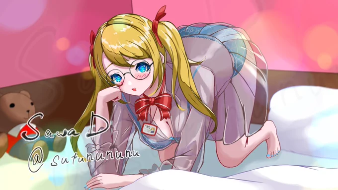 Skeb thanks! リクエストありがとうございました! 下着姿ですので、センシティブ設定してあります〜 可愛く描けた! 皆様からのリクエスト、お待ちしております