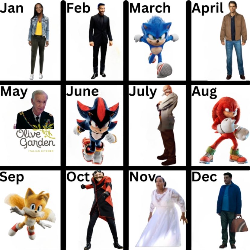 mariominiondude's tweet photo. Which #SonicMovie Character Is In Your Birth Month? 
#SonicMovie3 #SonicTheHedeghog https://t.co/lXtdtqoKVt