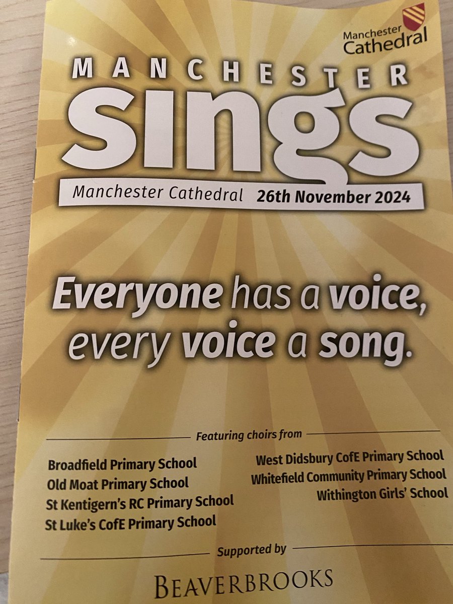 Eamonn O’Neal OBE DL (@eamonnoneal) on Twitter photo An uplifting and joyous afternoon of children singing together. We had a fabulous time at Manchester Sings at the Cathedral. Organised and coordinated by <a href="/WGSManchester/">Withington Girls' School | Where Girls Shine ✨</a> and including <a href="/WDidsCEPrimary/">W Didsbury CE School</a> <a href="/BroadfieldPri/">Broadfield Primary School</a> <a href="/OldMoatPS/">OldMoatPS</a> An uplifting and joyous afternoon of children singing together. We had a fabulous time at Manchester Sings at the Cathedral. Organised and coordinated by <a href="/WGSManchester/">Withington Girls' School | Where Girls Shine ✨</a> and including <a href="/WDidsCEPrimary/">W Didsbury CE School</a> <a href="/BroadfieldPri/">Broadfield Primary School</a> <a href="/OldMoatPS/">OldMoatPS</a>