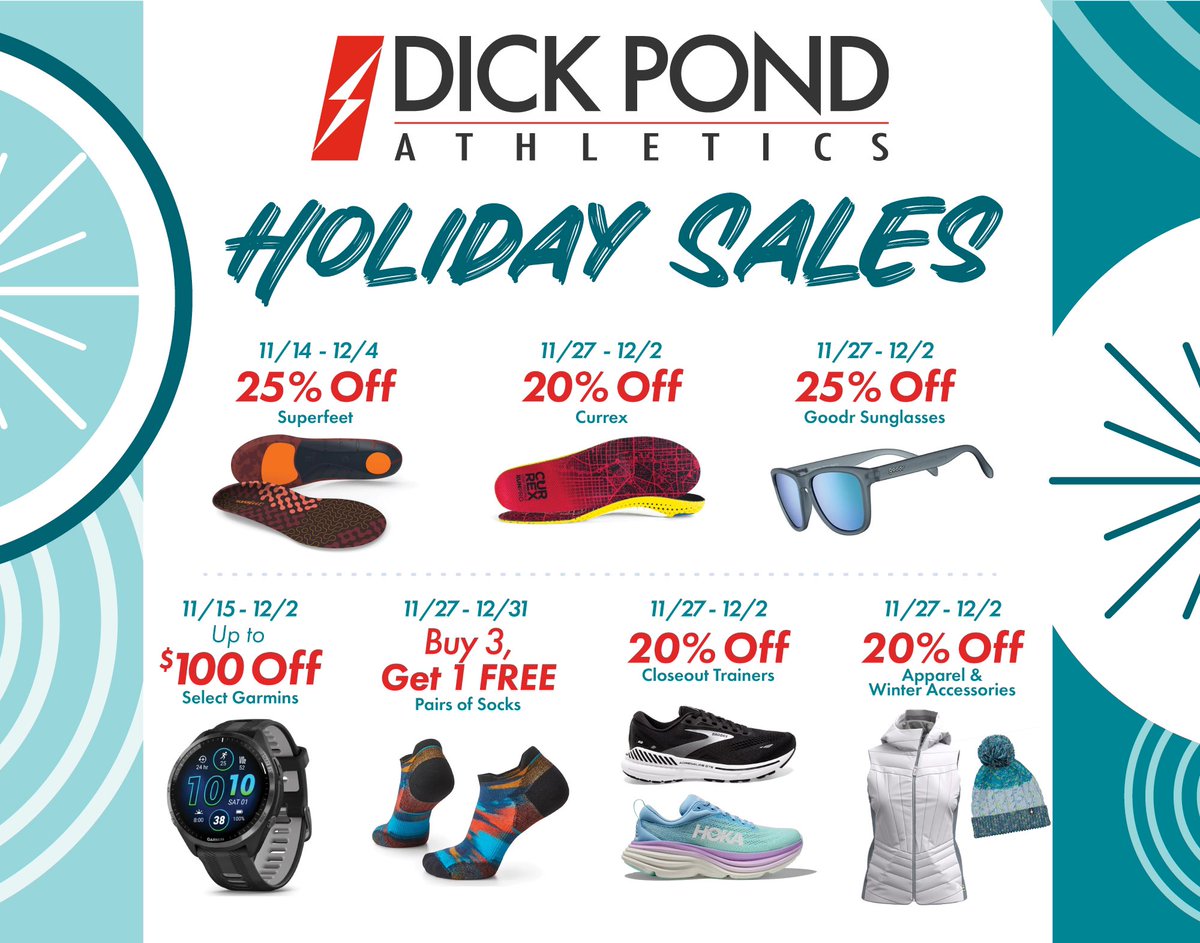 Black Friday and Small Business Saturday are almost here and the deals have already begun! Valid in store and online! Shop small and support local this holiday season 🎁 🌲 

dickpondathletics.com