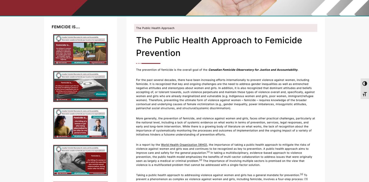 Canadian Femicide Observatory 🇨🇦 (@can_femicide) on Twitter photo <a href="/EndViolenceBC/">Ending Violence Association of BC (EVA BC)</a> 100% agree.
For more on #PublicHealth approach to #Femicide #Prevention, see:
femicideincanada.ca/prevention/ #CallItFemicide <a href="/EndViolenceBC/">Ending Violence Association of BC (EVA BC)</a> 100% agree.
For more on #PublicHealth approach to #Femicide #Prevention, see:
femicideincanada.ca/prevention/ #CallItFemicide