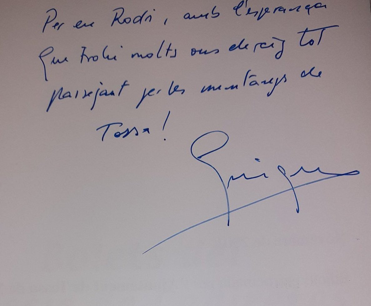 Rodri_Joan's tweet image. Ens ha deixat en Kike Ballesteros. Gran persona. Gran coneixedor i divulgador del medi natural de Tossa de mar. Com ell deia, fill biològic de barcelonins, però fill d'un territori, Tossa de mar. Et trobarem a faltar.