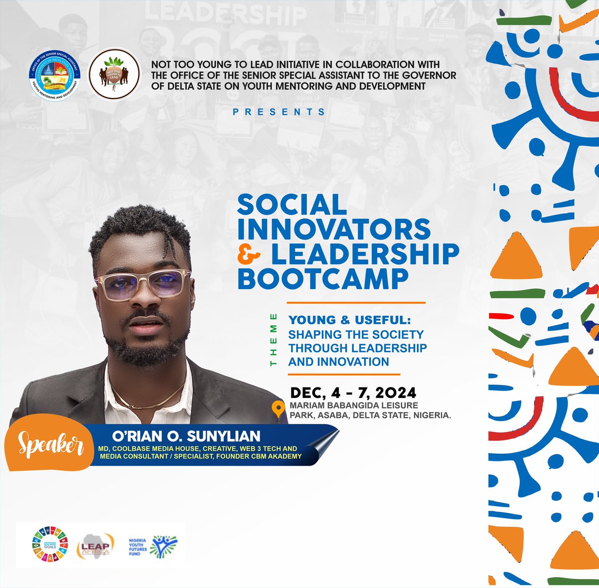 Datcinemaboy's tweet photo. I'm honored to be granted a voice amongst this magnitude of greatness
Let's spit some alpha
The theme is "YOUNG AND USEFUL"
#SILB #SILB2024 https://t.co/79gzyxr9ZA