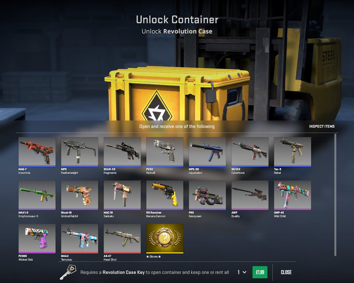 It is now possible to rent a AK47 case hardened 661.