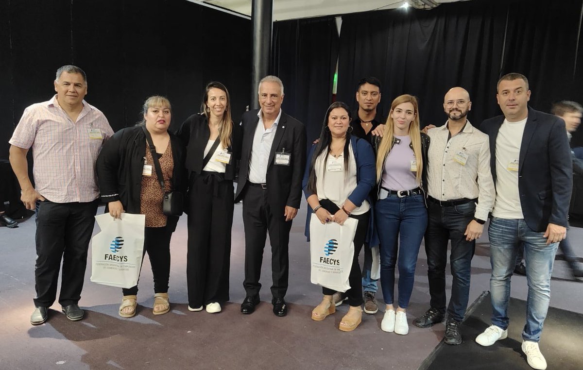 SEyESec's tweet photo. Hoy nuestra Secretaria de la Mujer @sabriparedessec estuvo presente junto a las y los congresales en el #CongresoDeFaecys acompañando a la delegación de Capital . Un orgullo poder representar a nuestra filial. @Cavalieri_SEC @CarlosPerezSEC @Sergio_OrtizOk https://t.co/4blThzH9Pj