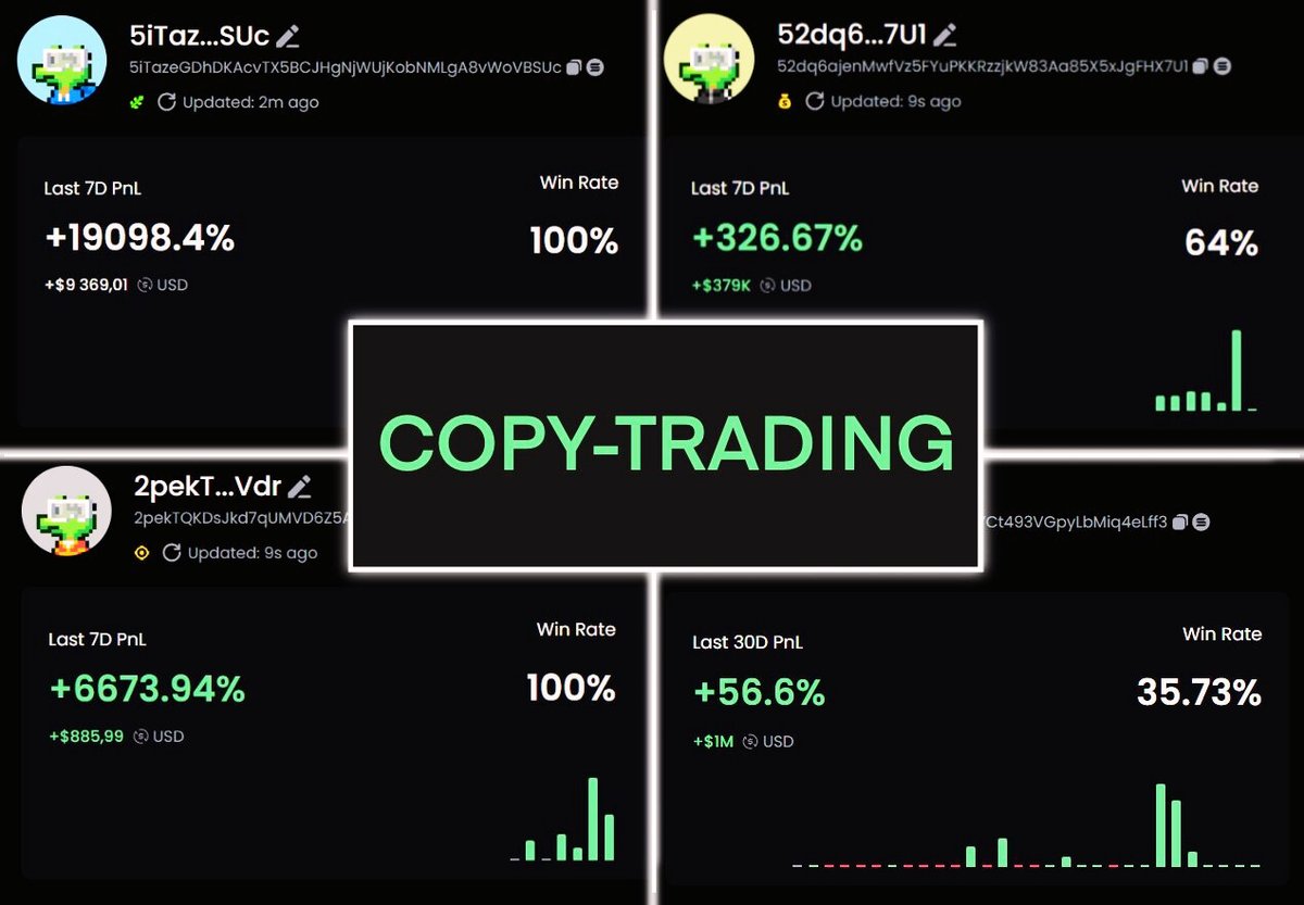 I made $46,000 in 2 weeks trading memecoins, starting with just $150.

You ask how?

By copy-trading insider wallets

You can do the same, and you don’t need to be a trading expert — just copy-trades insider wallet.

A 🧵: how to сopy-trade insider wallets👇