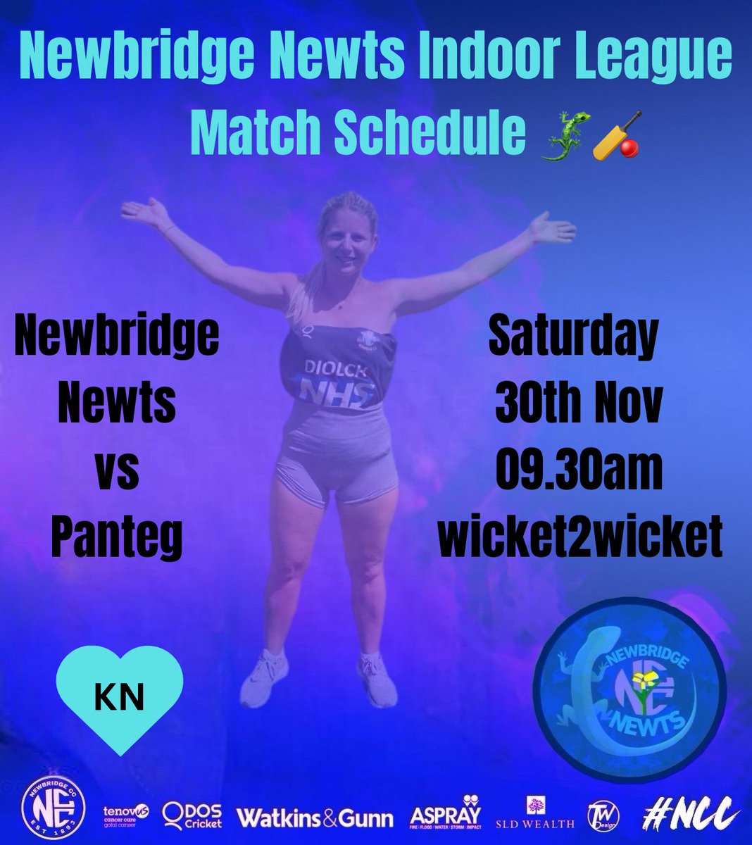 Our ladies are in action Saturday, for the 2nd phase of the Winter Indoor Softball league. Go well ladies 🩵🏏🦎 #uppanewts #KN