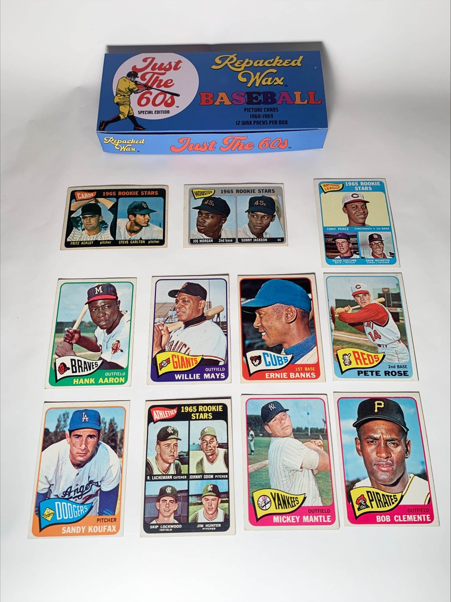 RepackedWax's tweet photo. #1964Topps and #1965Topps from Repacked Wax Just the 60s, available this Friday. https://t.co/bDTNJKdm0v #baseballcards #vintagebaseballcards https://t.co/4XcPrcxcjw