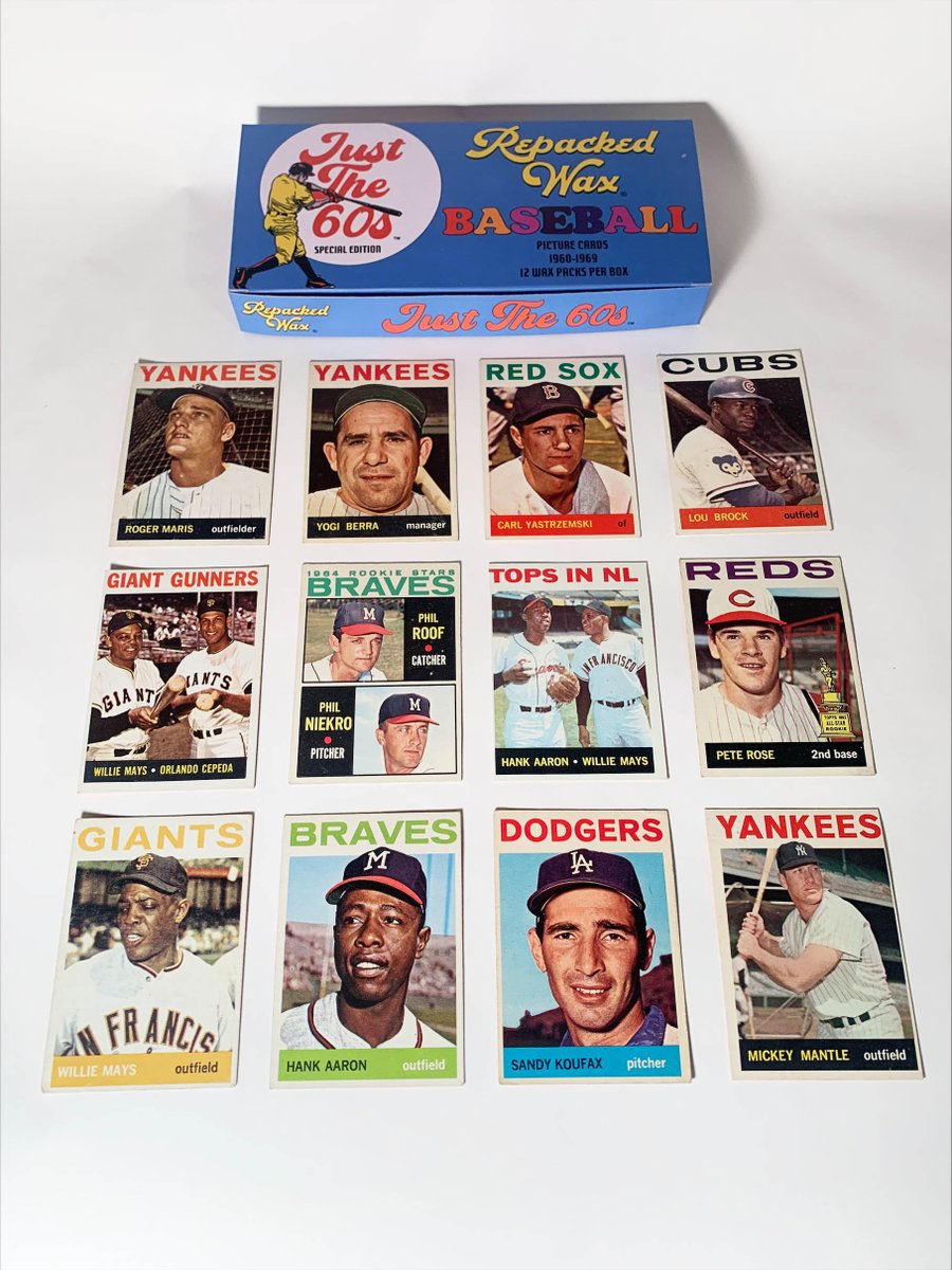 RepackedWax's tweet photo. #1964Topps and #1965Topps from Repacked Wax Just the 60s, available this Friday. https://t.co/bDTNJKdm0v #baseballcards #vintagebaseballcards https://t.co/4XcPrcxcjw