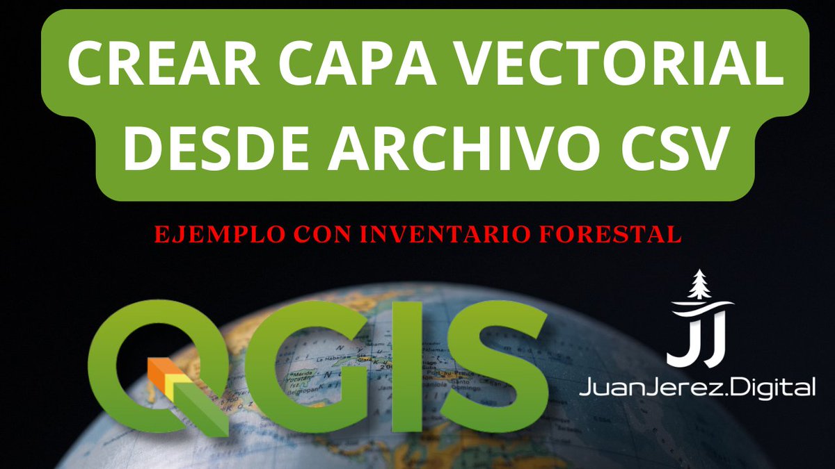 JJerezDigital's tweet photo. Aprende a cargar o crear capas vectoriales en QGIS a partir de un archivo CSV. 

Te enseño dos métodos, fácil y rápido.

Haz click aquí y aprende cómo:
https://t.co/xMcoDKRmpM https://t.co/Ol04CxsMd7