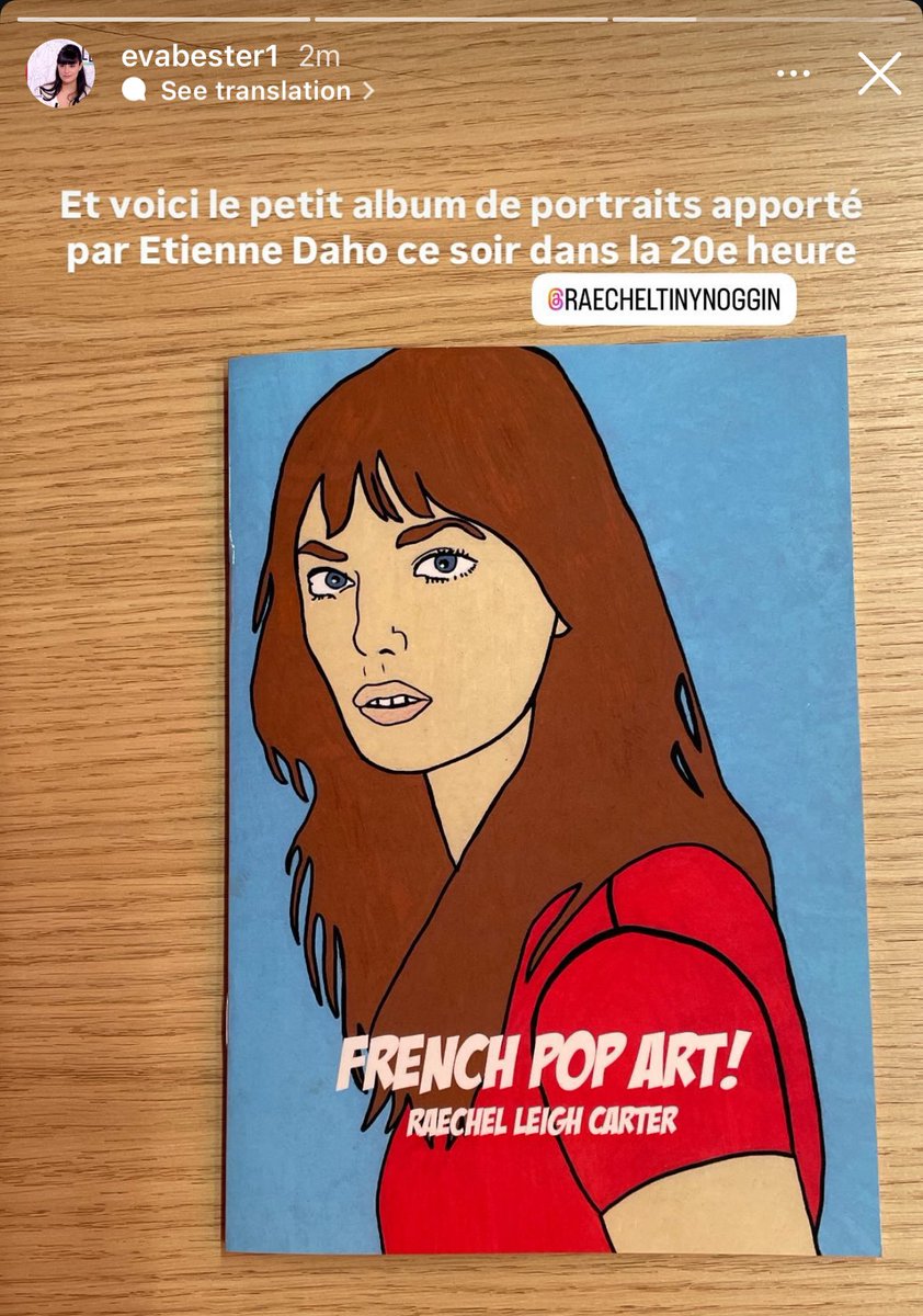 tinynoggin's tweet photo. #EvaBester interviewed #EtienneDaho on #FranceInter tonight and they talked briefly about my little #zine of #frenchpopart 🥰 https://t.co/zAEHIhGDWh