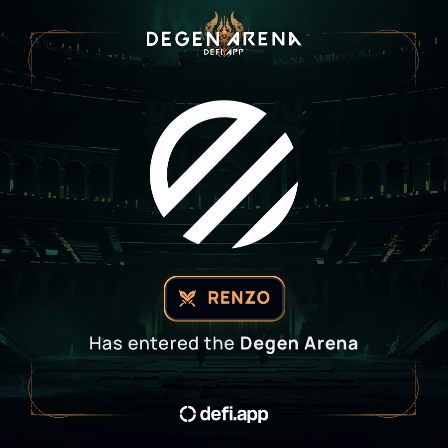 RenzoFinance's tweet photo. Whoop Whoop...Renzo's competing in @DefiAppa Degen Arena! 🏆

Get instant x-chain swaps, yieldfarming and perps, all in one.  Access beta + points farming ONLY by joining our team.

Follow @defiapp + stay tuned for more updates https://t.co/6fjwOkkr9Q