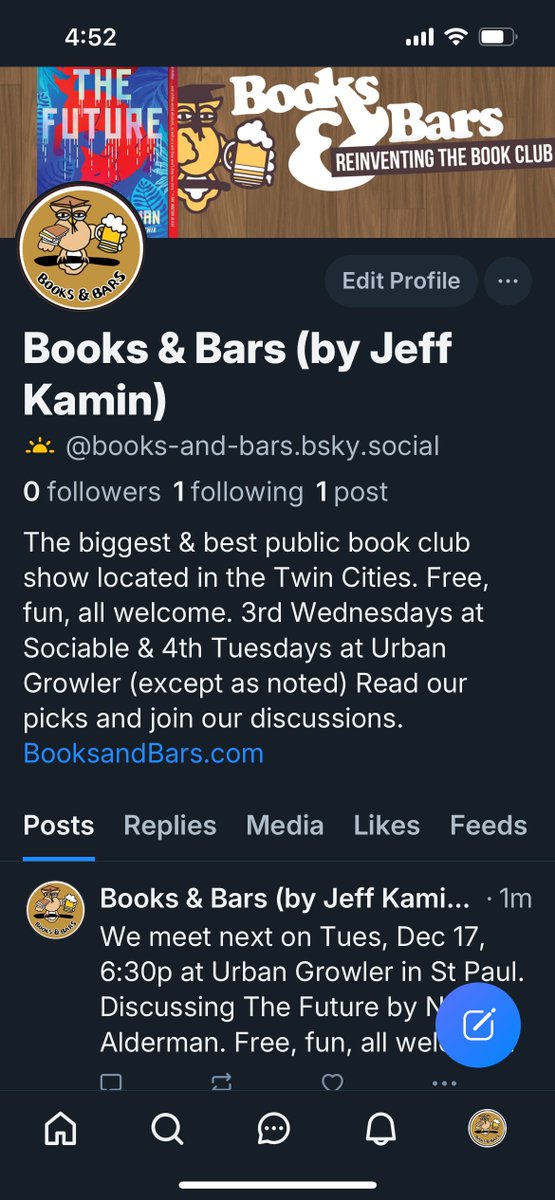 Try us on Blue Sky. Books-and-Bars@bsky.social
Who's with me?!