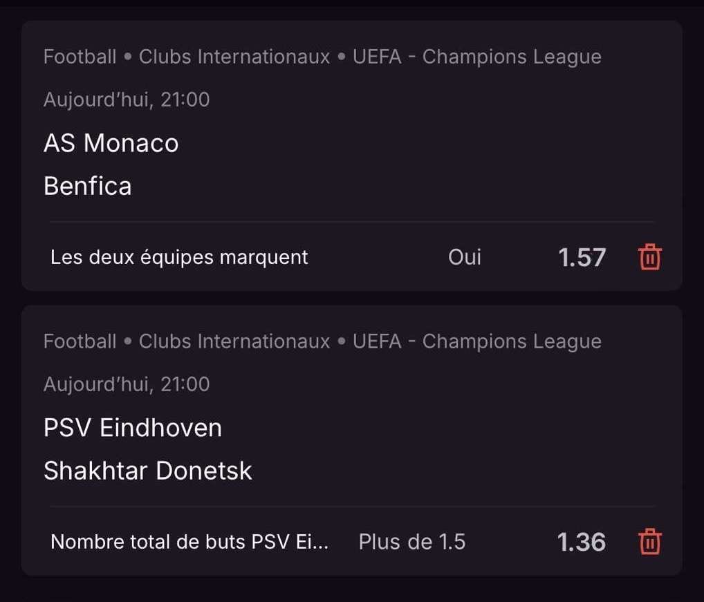 Ce soir on valide journée de ldc compliqué surtout pour psv mais finalement c’est passé ‼️ vous attendez quoi pour rejoindre ?🤔 #pronostic #ldc