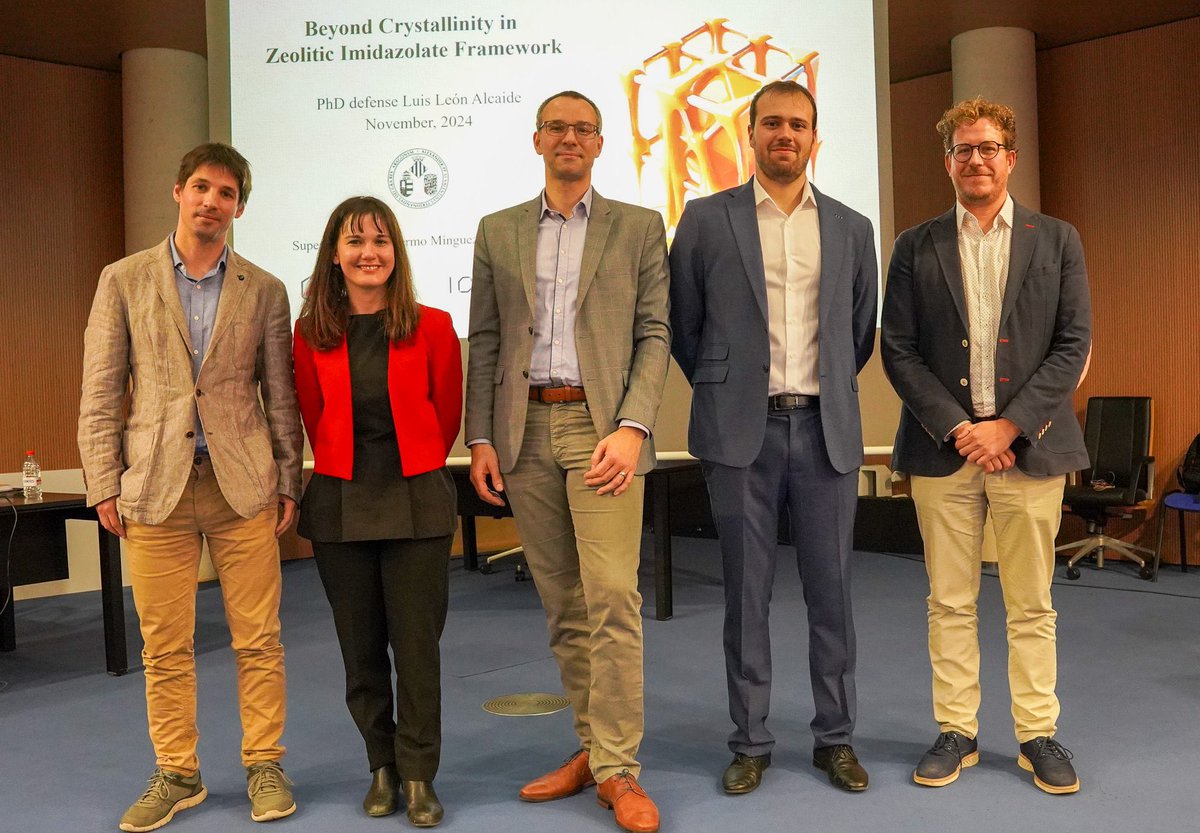 Guillermo Minguez Espallargas (@gminguezesp) on Twitter photo Congratulations <a href="/luisleonalca/">Luis León Alcaide</a> for a fantastic PhD defense: “Beyond Crystallinity in Zeolitic Imidazolate Frameworks"
And thanks to <a href="/HenkeGroup/">HenkeGroup</a>, <a href="/anaplateroprats/">Ana E. Platero-Prats</a> and <a href="/CarneArnau/">arnau carne sanchez</a> for the great discussion.
#proudsupervisor Congratulations <a href="/luisleonalca/">Luis León Alcaide</a> for a fantastic PhD defense: “Beyond Crystallinity in Zeolitic Imidazolate Frameworks"
And thanks to <a href="/HenkeGroup/">HenkeGroup</a>, <a href="/anaplateroprats/">Ana E. Platero-Prats</a> and <a href="/CarneArnau/">arnau carne sanchez</a> for the great discussion.
#proudsupervisor
