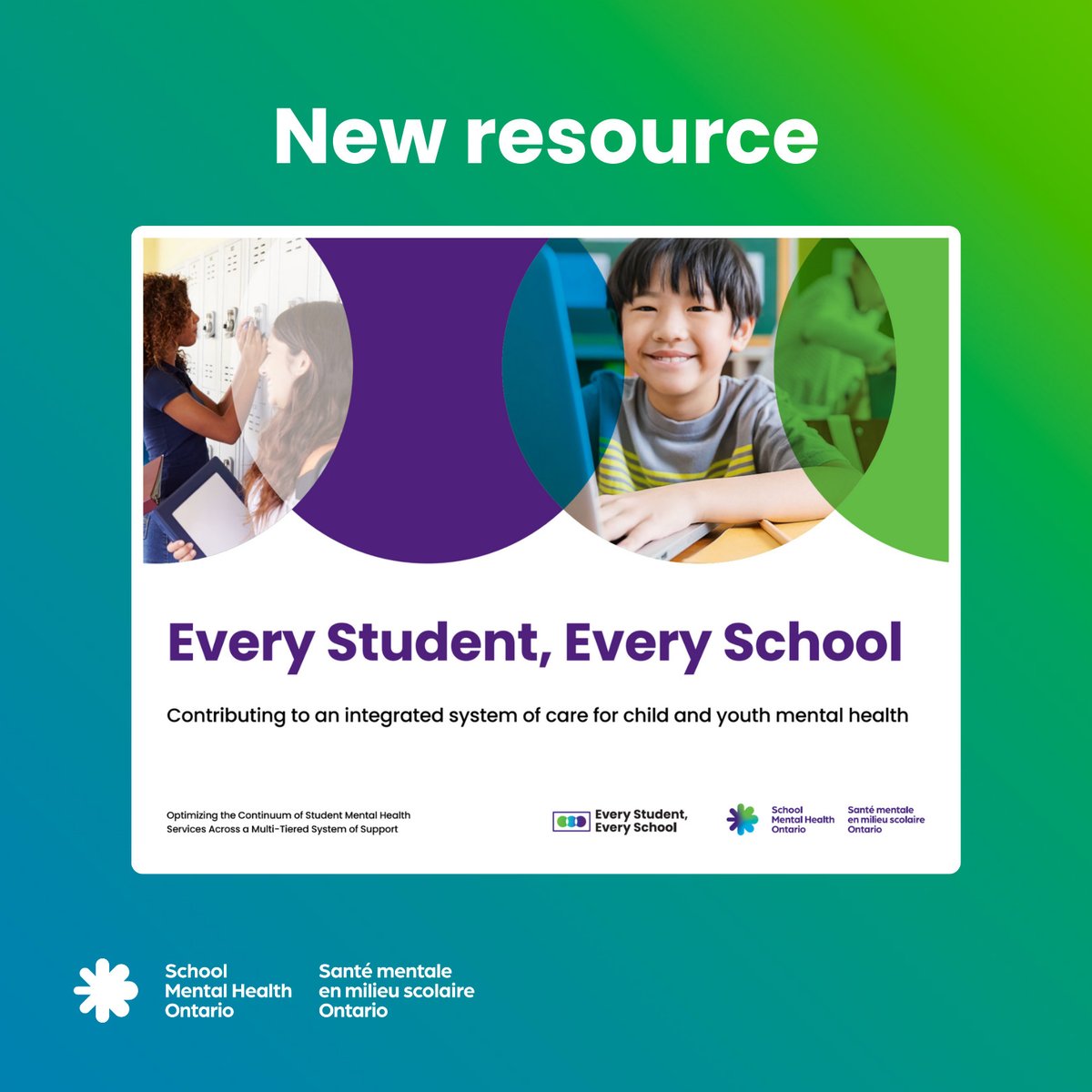 This fall, we released Every Student, Every School, a resource for MHL teams to ensure that #EveryStudent and parents/caregivers have access to a full range of identity-affirming mental health promotion, early identification, prevention &amp; early intervention supports.
