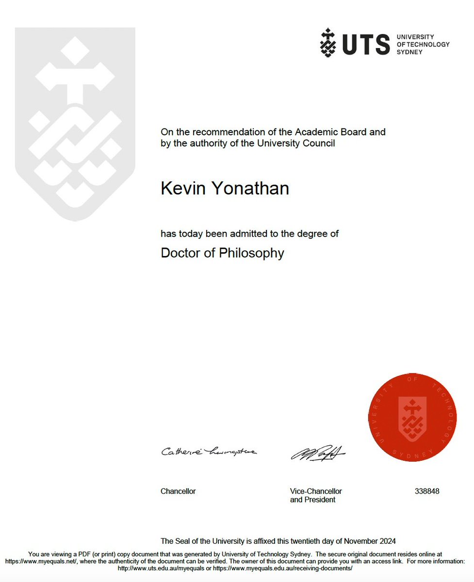 Congrats Dr <a href="/KevinYonathan14/">Kevin Yonathan</a> for the PhD conferral! So proud of your courage &amp; perseverance! Can't wait for your next contribution in the metagenomics study of nanoparticle! #AntimicrobialResistance Thank you <a href="/XabiVC/">Xabier Vázquez-Campos</a> <a href="/raymahbub/">K Rayhan Mahbub</a> <a href="/drritimann/">Dr Riti Mann</a> <a href="/AIMI_UTS/">Australian Institute for Microbiology & Infection</a> <a href="/arc_gov_au/">Australian Research Council</a> <a href="/Science_Academy/">Australian Academy of Science</a>