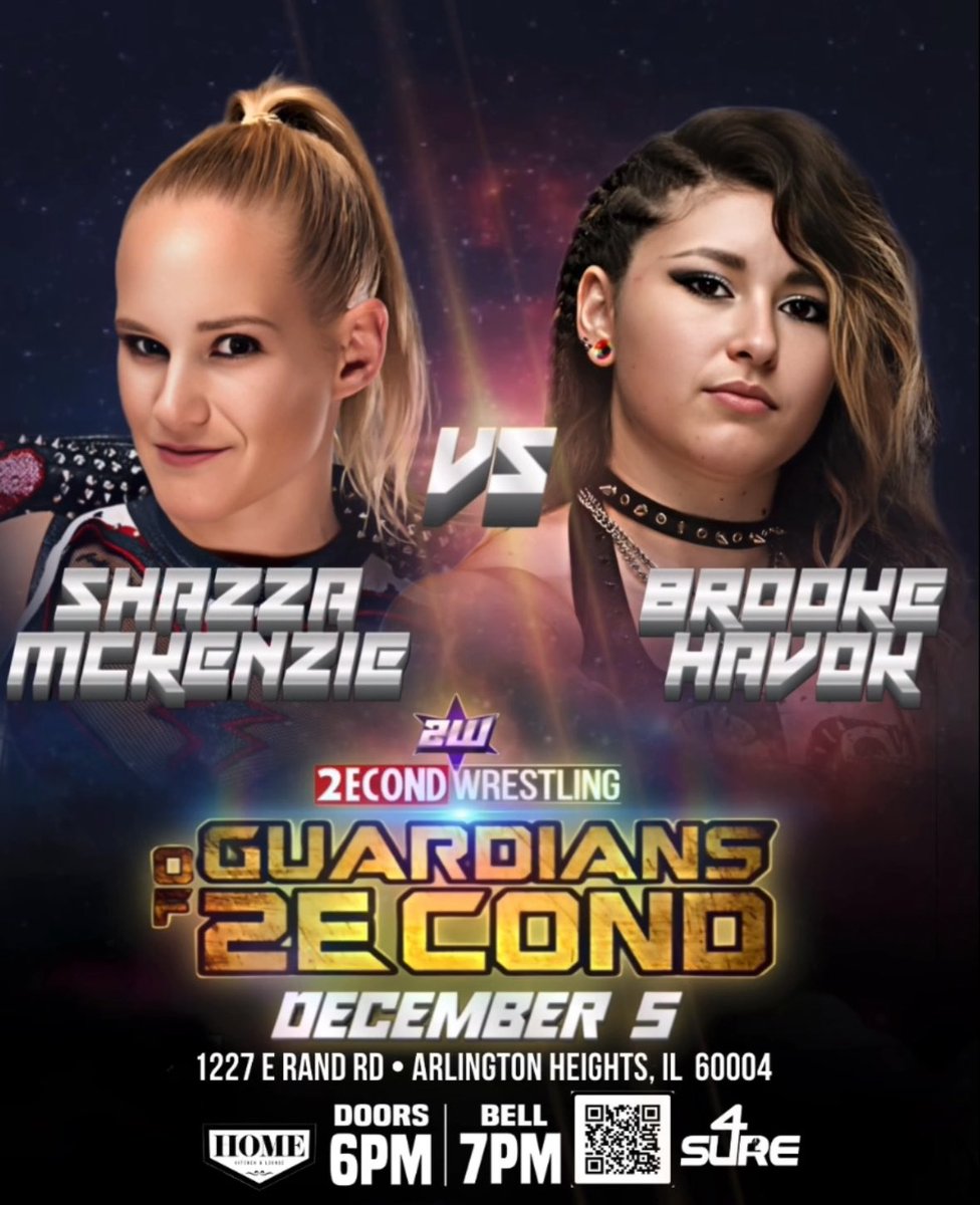 2econd Wrestling (@2econdwrestling) on Twitter photo 🪐GUARDIANS OF 2ECOND🪐
Stacked Card!
- <a href="/ringofhonor/">ROH - Ring of Honor Wrestling</a> <a href="/AEW/">All Elite Wrestling</a> The Infantry vs <a href="/DavidAliWRSTLNG/">DAVID ALI 🤼♂️</a> & <a href="/stormgraysonPW/">Storm Grayson</a>
- <a href="/VIX_CROW/">VIXCROW</a> vs <a href="/Heatherisme/">Heather Monroe ✌🏻</a>
- <a href="/JPWARHORSE/">Warhorse</a> vs <a href="/Tharealquintero/">Therafaelquintero</a>
- <a href="/BrookeHavok/">moshpit mommy ブルック・ハボック</a> vs <a href="/Shazza_McKenzie/">Shazza McKenzie / シャザ マッケンジー</a>
‼️Couple FR & 15 Ringside Remain‼️
🎟️ eventbrite.com/e/2econd-wrest… 🎟️ 🪐GUARDIANS OF 2ECOND🪐
Stacked Card!
- <a href="/ringofhonor/">ROH - Ring of Honor Wrestling</a> <a href="/AEW/">All Elite Wrestling</a> The Infantry vs <a href="/DavidAliWRSTLNG/">DAVID ALI 🤼♂️</a> & <a href="/stormgraysonPW/">Storm Grayson</a>
- <a href="/VIX_CROW/">VIXCROW</a> vs <a href="/Heatherisme/">Heather Monroe ✌🏻</a>
- <a href="/JPWARHORSE/">Warhorse</a> vs <a href="/Tharealquintero/">Therafaelquintero</a>
- <a href="/BrookeHavok/">moshpit mommy ブルック・ハボック</a> vs <a href="/Shazza_McKenzie/">Shazza McKenzie / シャザ マッケンジー</a>
‼️Couple FR & 15 Ringside Remain‼️
🎟️ eventbrite.com/e/2econd-wrest… 🎟️