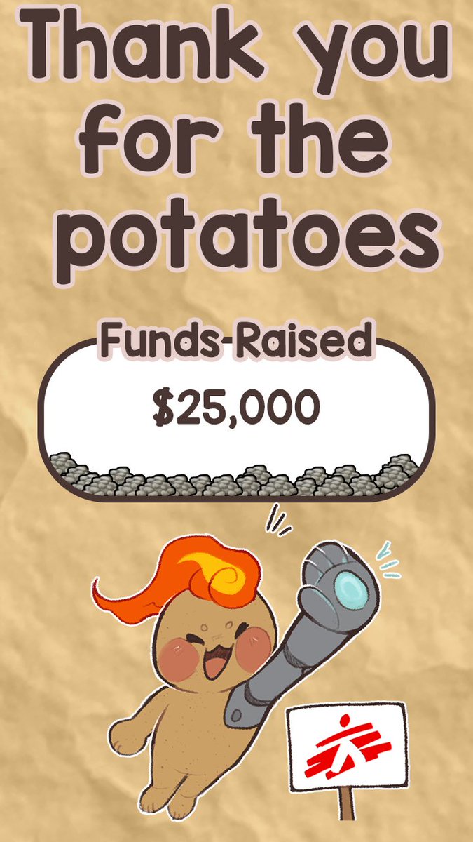 We've now raised $25,000 for <a href="/MSFUSAStreaming/">Streamers Without Borders 🎮</a>! Massive thanks to everyone who has donated to our cause through <a href="/tiltify/">Tiltify</a> ! 

The 🔥🥔 Hot Potato 🥔🔥 still has FOUR days to go! 

Donate here ➡️ tilt.fyi/zE8MYV4ZGm
