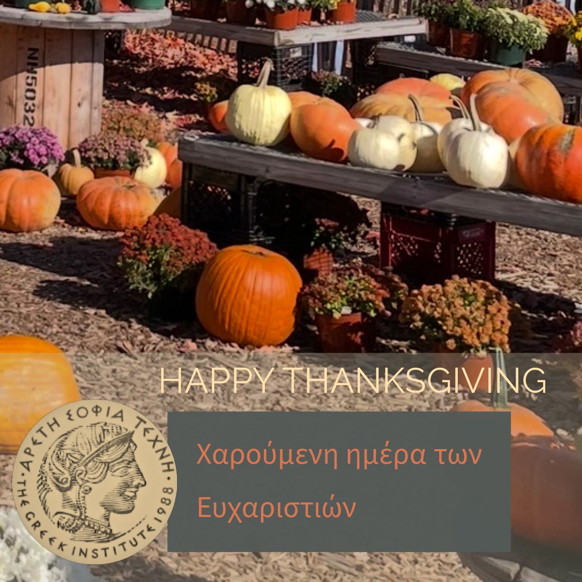 TheGreekInst's tweet image. Happy Thanksgiving! Wishing our students a relaxing break until classes resume on 2 December. #learngreek #moderngreek #thegreekinstitute
