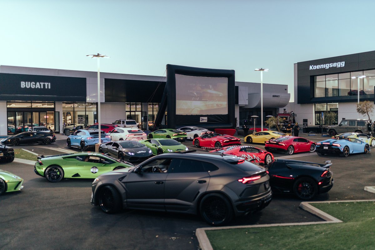 Movember meet up at Lamborghini Newport Beach watching Gone In 60 Seconds. A fitting movie for the night!