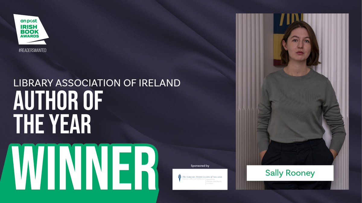 An Post Irish Book Awards (@anpostibas) on Twitter photo The WINNER of the 2024 <a href="/LAIonline/">Library Association</a> Author of the Year is...
Sally Rooney
#APIBA #ReadersWanted #StoriesMakeUs The WINNER of the 2024 <a href="/LAIonline/">Library Association</a> Author of the Year is...
Sally Rooney
#APIBA #ReadersWanted #StoriesMakeUs