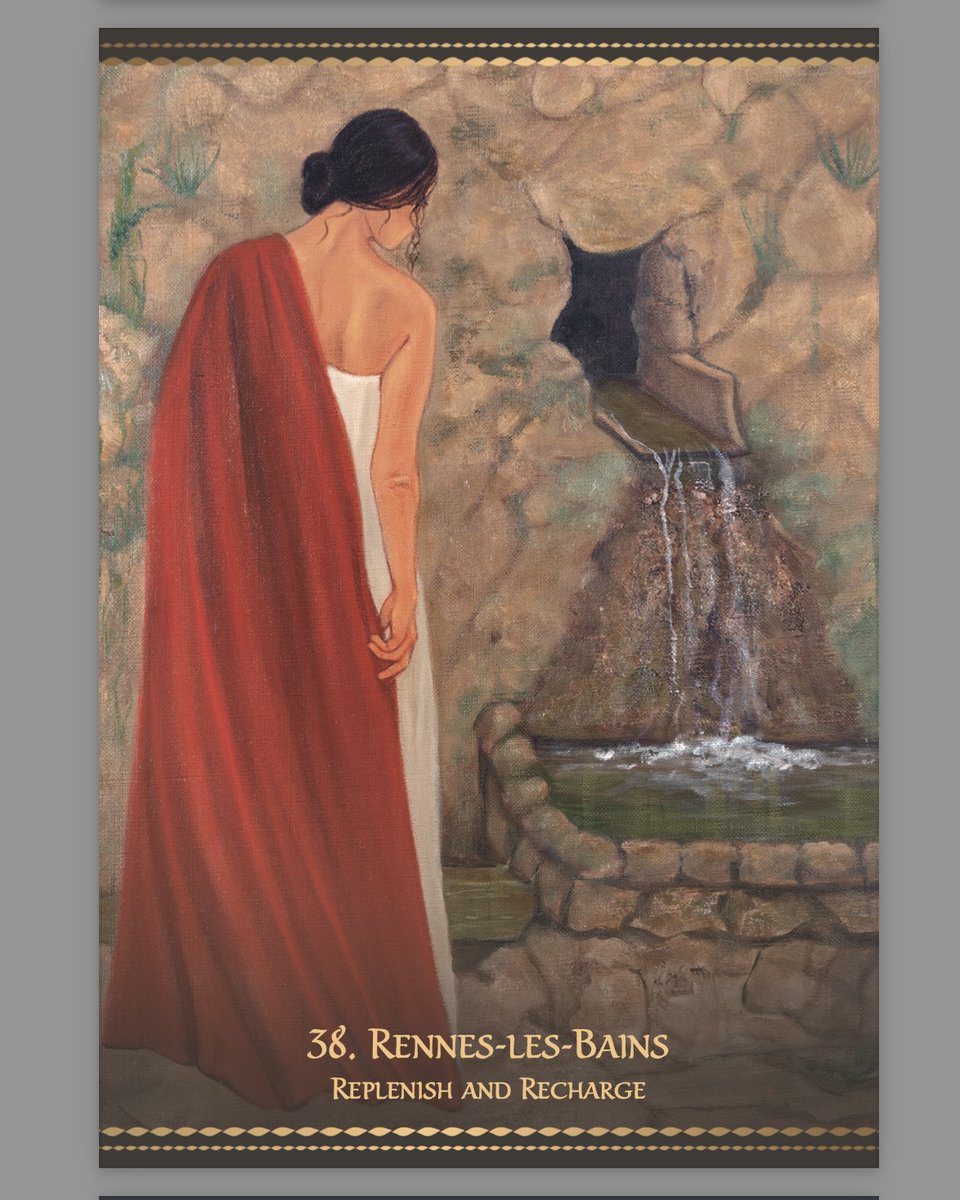 greensheree's tweet photo. Reading of the week from the "Mystique of Magdalene" oracle. 'Rennes-les-Bains' replenish and recharge. Wash away Spiritual impurities. Feel the water carry away all negative attachments that cause ill health and undermine your emotional well being. Renew your energy fields. https://t.co/vPobHGBnjC