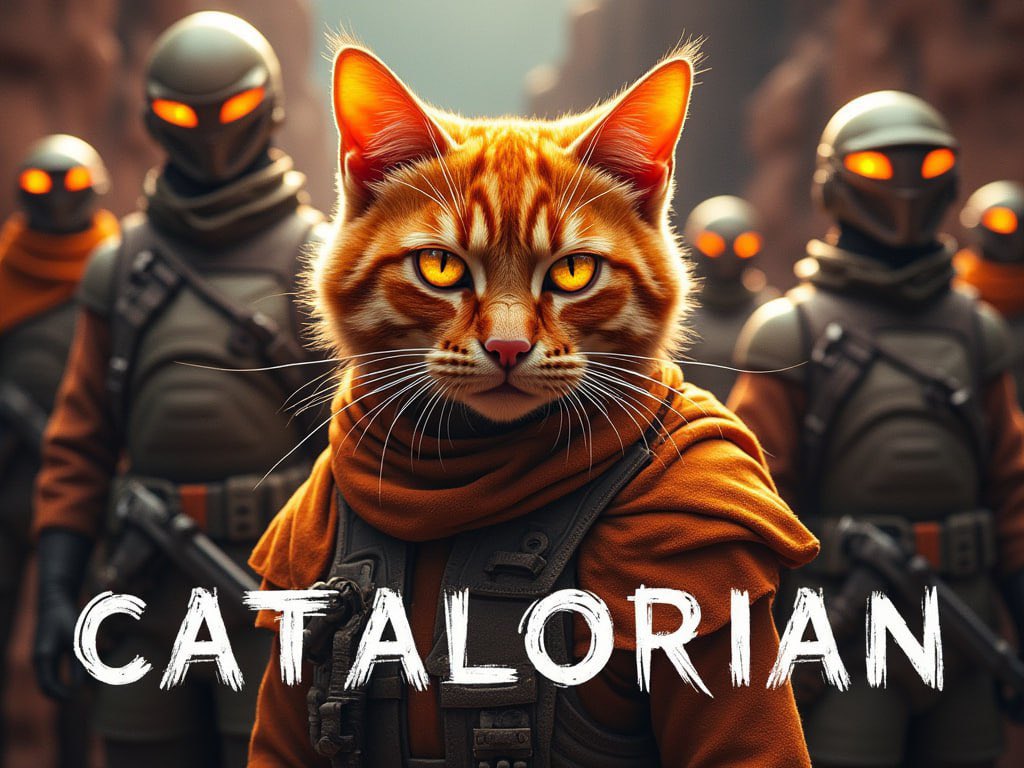 PossibruCapital's tweet photo. Dr, HODL, 🚀🚀🚀

HIGHER 💥💥💥

SUPER bullish on the space defender cat   -   $CATALORIAN   -   @CatalorianOGETH   😸

Elon Musk inspired the creation of the space defender cat, $CATALORIAN via GrokAI and his X post about a CATALORIAN TV series ❕

We have a community of a lot of very talented individuals consistently putting in the work - VERY LIVELY 💥

The AI artwork is super catchy!!!

CODED FOR MULTI BILLIONS!

I would not be surprised if this goes past Mars 🚀

$CATALORIAN #CATALORIAN
